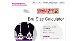 Desktop Screenshot of measureyourbrasize.com